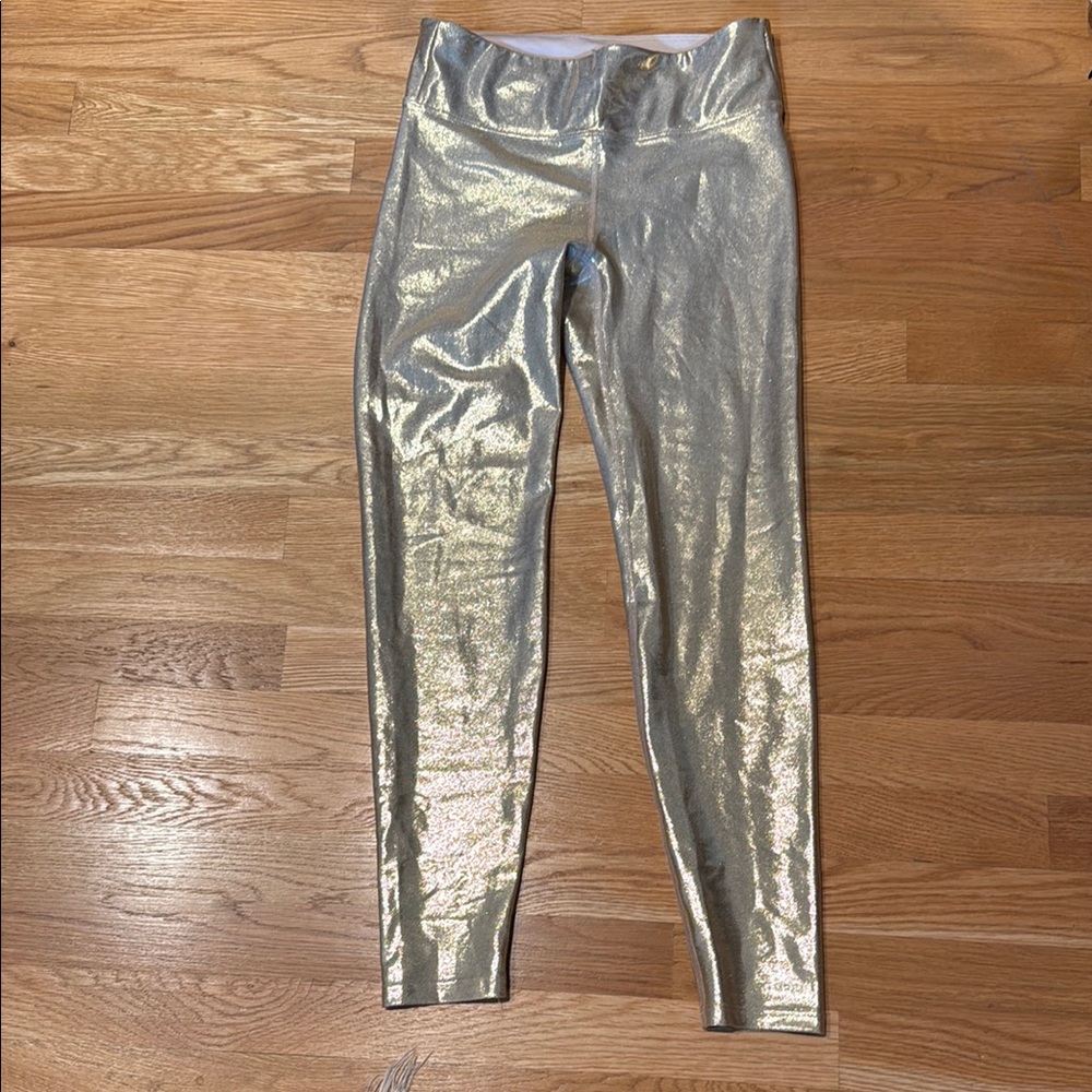Heroine Sport Gold Leggings Metallic Shine